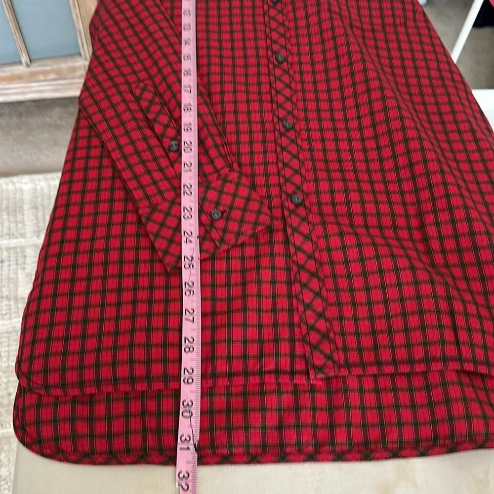 NWT Diesel Western Red & Black Plaid Button-Up Shirt – Size 14Y Style Cacey